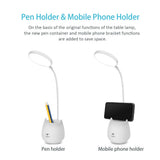 NICLUX Table Lamp LED Desk Lamp Reading Lamp with Pen Holder Eye-Protect Desk Lamps Dimmable Touch USB Chargeable Table Light