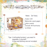 Doll House Furniture Diy Miniature 3D Wooden Miniaturas Dollhouse Toys for Children Birthday Gifts Casa Kitten Diary H013