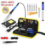 60W Electric Soldering Iron Adjustable Welding Solder Kit Set 220V/110V Digital Temperature Display Mini Heat Pencil Repair Tool