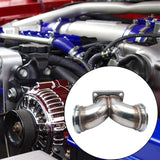Y Elbow Adapter 2.5" V‑Band Dual Inlet Adapter to Divided T4 Turbo Elbow Adapter Flange Replacement Accessory