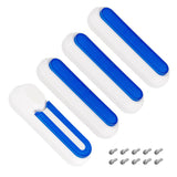 4 Set Electric Scooter Wheel Hubs Cap Fork Reflective Strips Wheel Side Decorative Cover with Screws for M365 PRO PRO2 1S