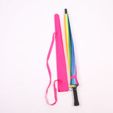 2020 Fashionable 24K Rainbow Big Umbrella Windproof Men's Leather Long Samurai Umbrella Women's Umbrella