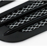 2 Pcs Car Styling DIY Car 3D Shark Gill Side Air Vent Fender Cover Hole Intake Duct Flow Grille Decoration Sticker