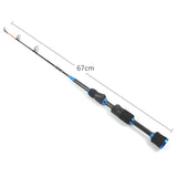 Winter On Ice Fishing Rod 67cm Carbon Fiber Heavy Ultrashort Spinning Rod Tackle 094C