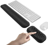 Keyboard and Mouse Wrist Rest Pad Set Padded Memory Foam Hand Rest, Keyboard Wrist Rest, Laptop Typing and Wrist Pain Relief