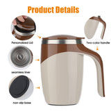 Portable Self Stirring Coffee Mixer Cup Electric Shaker Milk Juice Blender Machine Self Mixing Coffee Mug for Home Kitchen 400ML