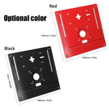 Router Table Insert Plate Electric Trimming Machine Jig Saw Flip Board with 4 Rings Screws Engraving Auxiliary Woodworking Tool