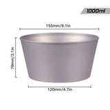 TOMSHOO 1000ml Titanium Salad Bowl Fruit Vegetable Food Storage Container Cooking Pot for Home Outdoor Camping Hiking Picnic