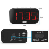 Loud Alarm Clock for Heavy Sleepers Vibrating Alarm Clock with Bed Shaker for Deaf and Hard of Hearing Night Light Alarm Clock
