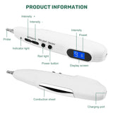 Electronic Laser Acupuncture Pen USB Electric Therapy LCD Display Massage Pen Acupoint Meridian Energy Pen Relief Point Detector