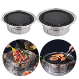 Korean Charcoal Barbecue Grill BBQ Stove Stove Plate Non-Stick Charcoal Pan BBQ Plate for Traveling Picnic Grilling Fish Steak