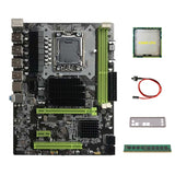 X58 Motherboard LGA1366 Computer Motherboard Support RX Graphics Card With X5660 CPU+DDR3 4GB 1066Mhz RAM+Switch Cable