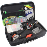 1.65m Casting Rod and Reels Carbon Rod Baitcasting Reel Travel Fishing Rod Set with Full Kits Carrier Bag feeder rod full kit