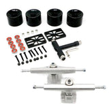 6.25Inch Skateboard Truck with Wheels ABEC Bearings Combo Set,CX4 Skateboard Brige,Skateboard Wheels,T Type Tool,Bearing