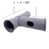 Collapsible Cat Tunnel  Kitten Play Tube for Large Cats Dogs Bunnies With Ball Fun Cat Toys 2 Suede Peep Hole pet toys WF