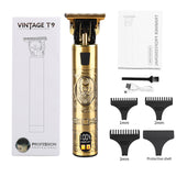 LCD Hair Clippers Professional Hair Cutting Machine Hair Beard Trimmer For Men Barber Electric Shaving T-Outliner Men