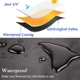 48-Inch Waterproof Firewood Log Frame Cover Round Firewood Basket Rack Cover Circular Wood Storage Rack For Outdoor Use