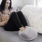 Usb Foot Warmer Heating Winter Foot Warmer Home Travel Office Slipper Pure Color Plush Dismantling And Washing Electric Shoes