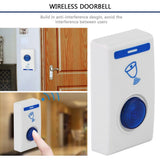 504D LED Wireless Chime Door Bell Doorbell &amp; Wireles Remote control 32 Tune Songs White Home Security Use Smart Door Bell