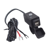 12V-24V Dual USB Port  Waterproof Motorbike Motorcycle Handlebar Charger Adapter Power Supply Socket For Phone GPS MP4