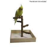 Bird Perch Stand Paw Grinding Stick Climbing For Parrots Pet Supplies Cage Toys Wood Portable Interactive Training Playground