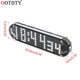 OOTDTY DS3231 temperature meter High Accuracy DIY Digital Dot Matrix LED Alarm Clock Kit with Transparent Case Date Time Display