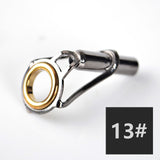 5PCS/Lot Fishing Rod Top Guide 1.6mm-4.6mm Fishing Tackle Rod Tip Repair Kit DIY Eye Rings Tool Accessories
