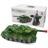 Children Toy Deformation Tank Robots LED Light Music Tank Car Electric Combat Flashing Vehicles Kid Boy Gift Toy Universal Wheel