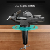 Muliti-Funcational Bench Vise Mini Rotating Tables Screws Vise Bench Clamp Screws Vise for DIY Crafts Mold Fixed Repair Tool