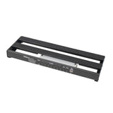 Black Aluminum Alloy Electric Guitar Pedal Effect Board for Musical Instruments Guitar Accessories with Bag(US Plug)