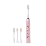 Electric Toothbrush Rechargeable Black White Sonic Teeth Brush Oral Hygiene IPX7 Waterproof with Replacement Brush Head Gift