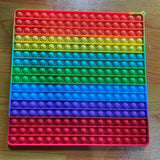 Big Size Among in Us Rainbow Pop Bubbles Fidget Toy Antistress Push Bubble Sensory Silicone Toy Simple Dimple Poppit Fidget Toys