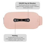 Menstrual Heating Pad Portable USB Cable Cordless 3 Heat Levels 3 Vibration Massage Modes for Back Belly Pain Relief Cramps