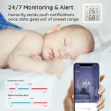 2022.WIFI Temperature And Humidity Sensor Indoor Hygrometer Thermometer With LCD Display Working With Smart Life/Alexa Google