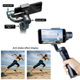 Smart Gimbal Stabilizer 3 Axis Bluetooth Handheld Stabilizer Adjustable Selfie Holder Stabilizer For Gopro Camera Smartphones