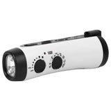 Small Portable AM FM Radio Plastic Outdoor Hand Crank Radio Flashlight Mobile Phone Charging Multifunction Flashlight Radio