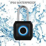 Smart Biometric Fingerprint Door Locks Waterproof USB Rechargeable Door Lock, Keyless Fingerprint Padlock For Luggage Suitcase