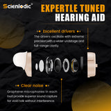 Invisible Digital Hearing Aid Ear for Deafness ITE Mini Hearing Aids for Elderly Moderate to Severe Hearing Loss Sound Amplifier