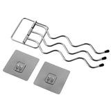 3 Layers Wall Mounted Towel Rack Stainless Steel 180 Degree Rotating Hook Hanger