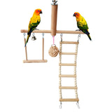 Bird Cage Stand Play Gym Conure Parrot Perch Playground Climbing Ladder Swing Rattan Ball Chew Toys
