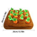 Pet Dog Chew Toy Sniffing Mat Carrot Doll Pull Out Radish Vegetable Field Plush Toy Parent Child Interaction Early Education