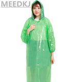 1 pcs Men's Raincoat Thicken Waterproof Adult Transparent Camping Hooded Outdoor Portable Disposable PonchoFashion Ms.