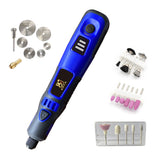 Cordless Rotary Tool Kit Mini Electric Grinder 3 Levels Adjustable Speed Built-in Rechargeable Battery with 24pcs Accessories