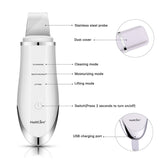 Ultrasonic Skin Cleaner Deep Cleaner Peeling Shovel Facial Pore Cleaner Facial Skin Cleaner Lifter Led Face Light Therapy
