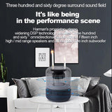 Creative bluetooth speaker TWS bass column portable wireless 3D stereo speaker subwoofer with LED night light FM DJ Boombox