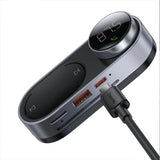 Solar Car Bluetooth-compatible Mp3  Player Rechargeable Car Charger Intelligent Noise Reduction Magnetic Wireless Fm Transmitter
