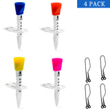 85mm Golf Tee 5 Color Step Down Golf Tees Plastic with Ball Mark Prevent Loss Rope Golf Divot Tool Ball Holder Accessories
