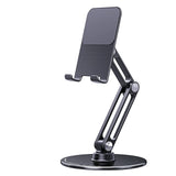 Foldable Base 360° Rotating Tablet Stand Cell Phone Holder Full Aluminum Height Adjustable 4-13 inch iPad iPhone Stand Holder