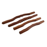 4Pcs Scraping Stick Wood Back Shoulder Neck Waist Leg Massage Tools Burner Meridian Brush Slim Cellulite Massager Rod