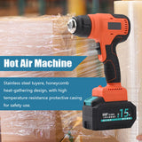 Cordless Handheld Hot Air Machine Lithium Rechargeable Heating Equipment Temperatures Adjustable Power Tool with 3 Nozzles